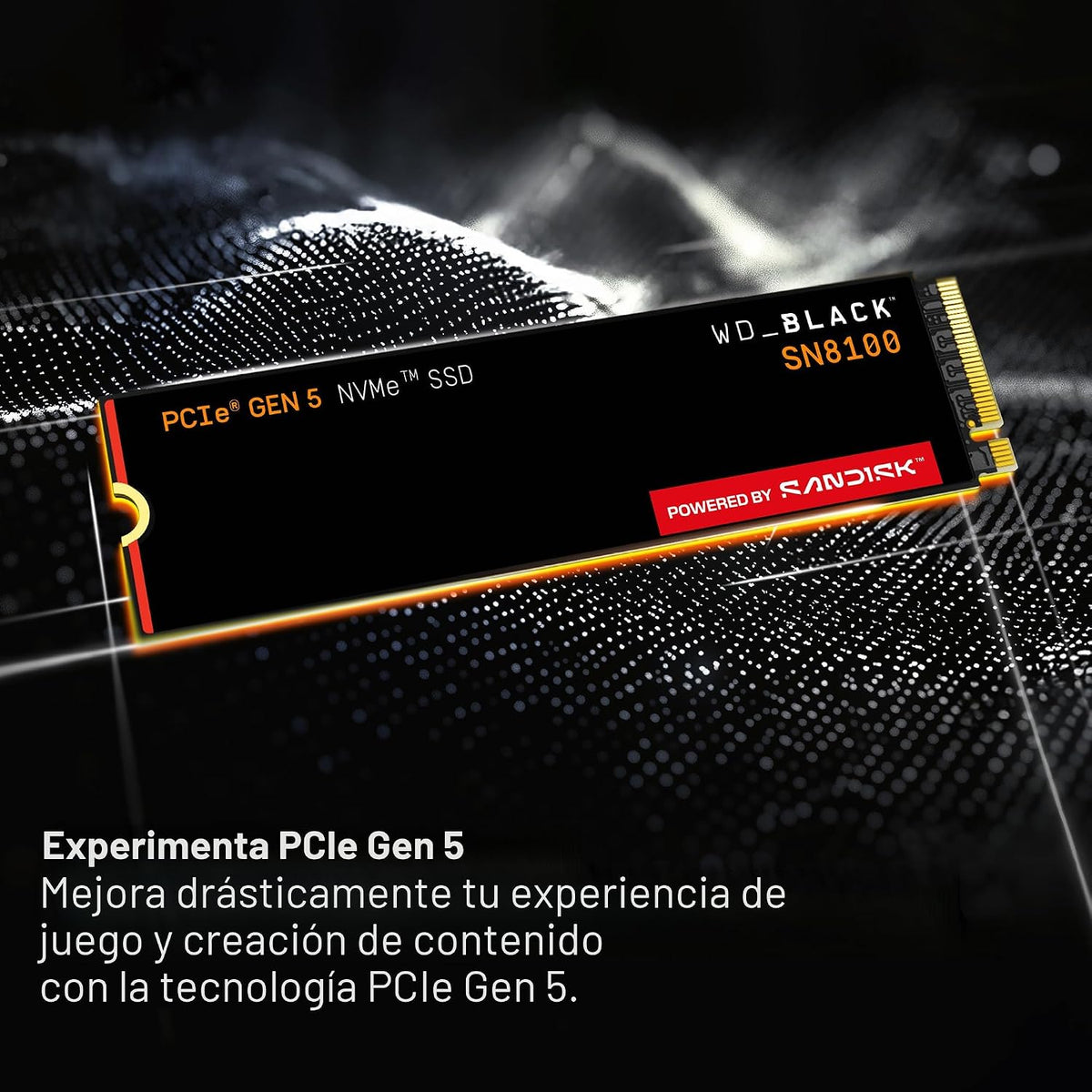 WD_Black SN8100 SSD NVMe de 2 TB - PCIe 5.0x4, M.2 2280, velocidad...