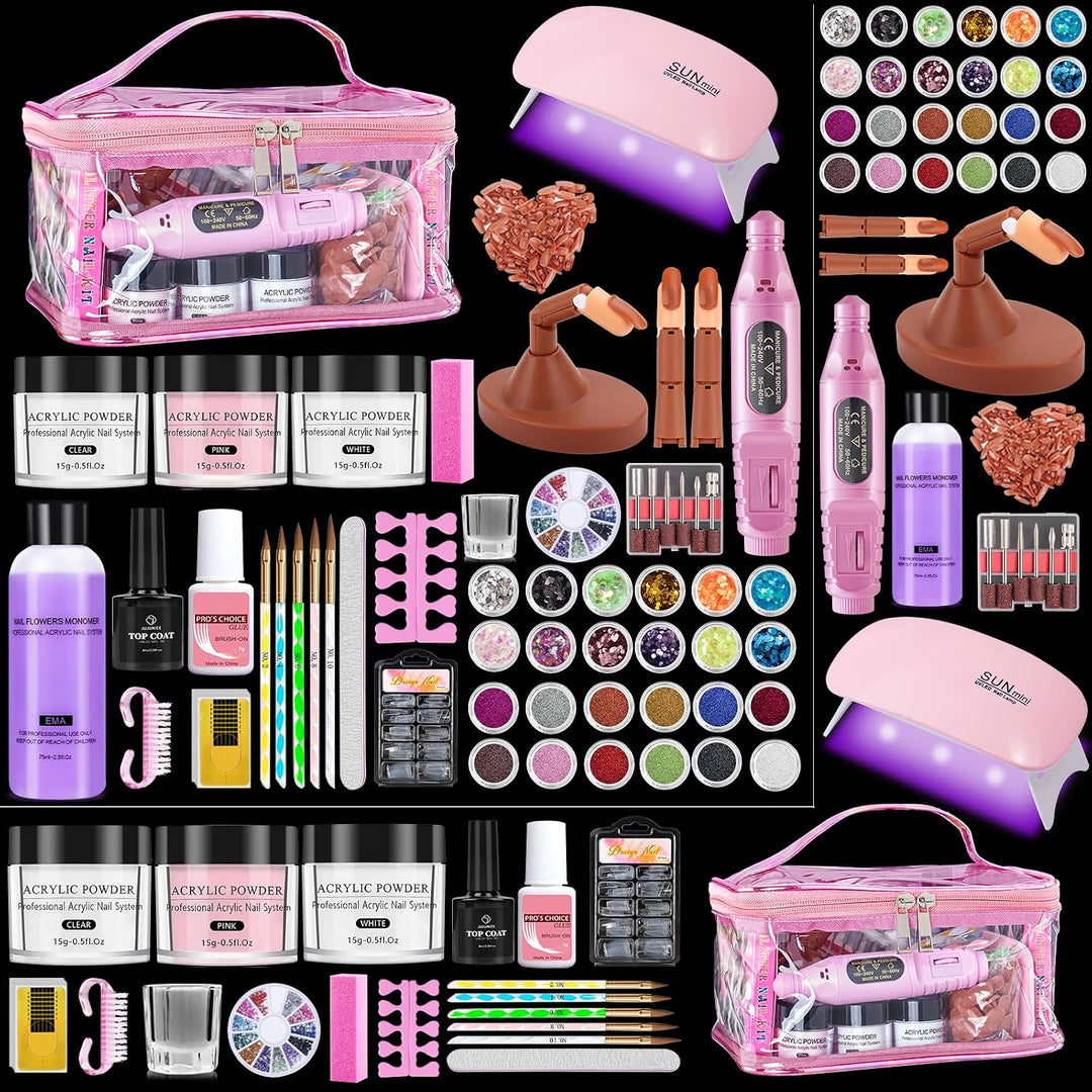 Kit de uñas para principiantes con todo: conjunto profesional de po...