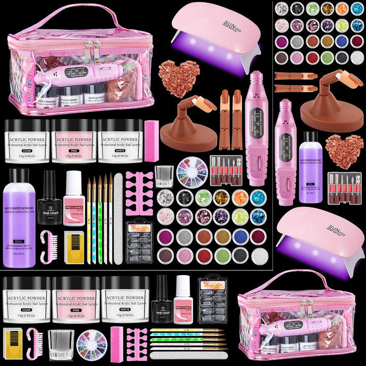 Kit de uñas para principiantes con todo: conjunto profesional de po...