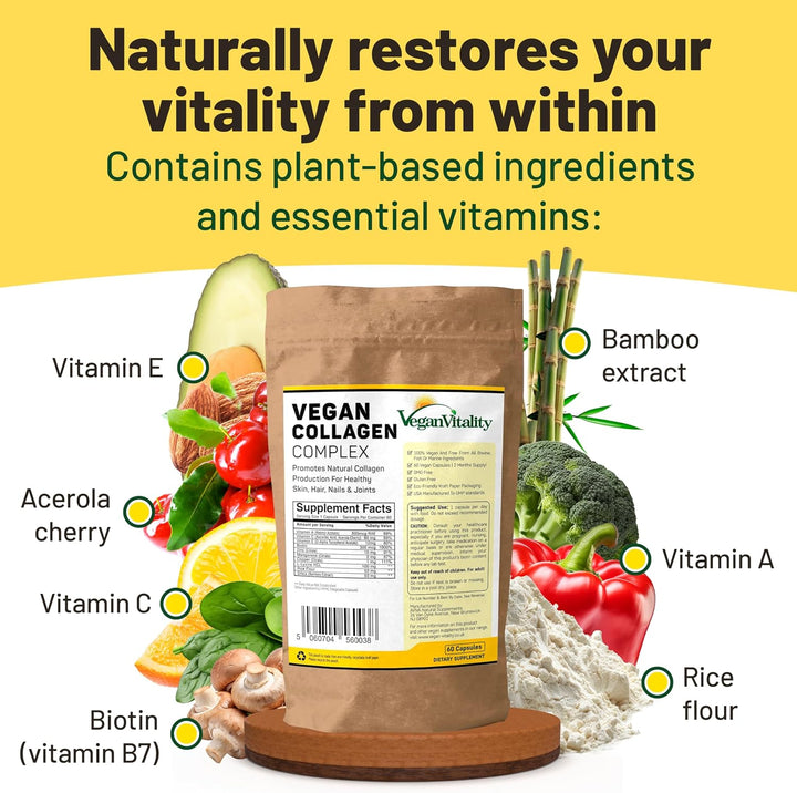 Vegan Vitality Paquete completo de bienestar de 6 meses: multivitam...