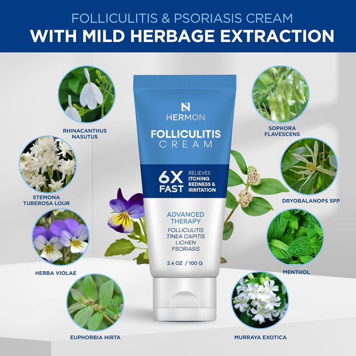 Hermon Crema para foliculitis: eficaz para la foliculitis cuero cab...