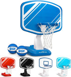 GoSports Splash Hoop PRO - Elige tu color - Juego de baloncesto para piscina; incluye una canasta de baloncesto para agua para colocar junto a la piscina, 2 balones y una bomba