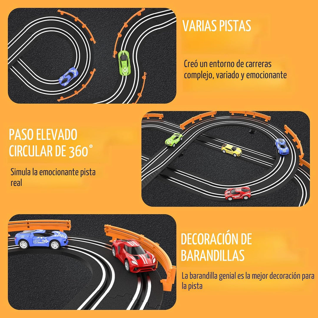 Juegos de carreras de autos con 4 autos de carreras de alta velocid...