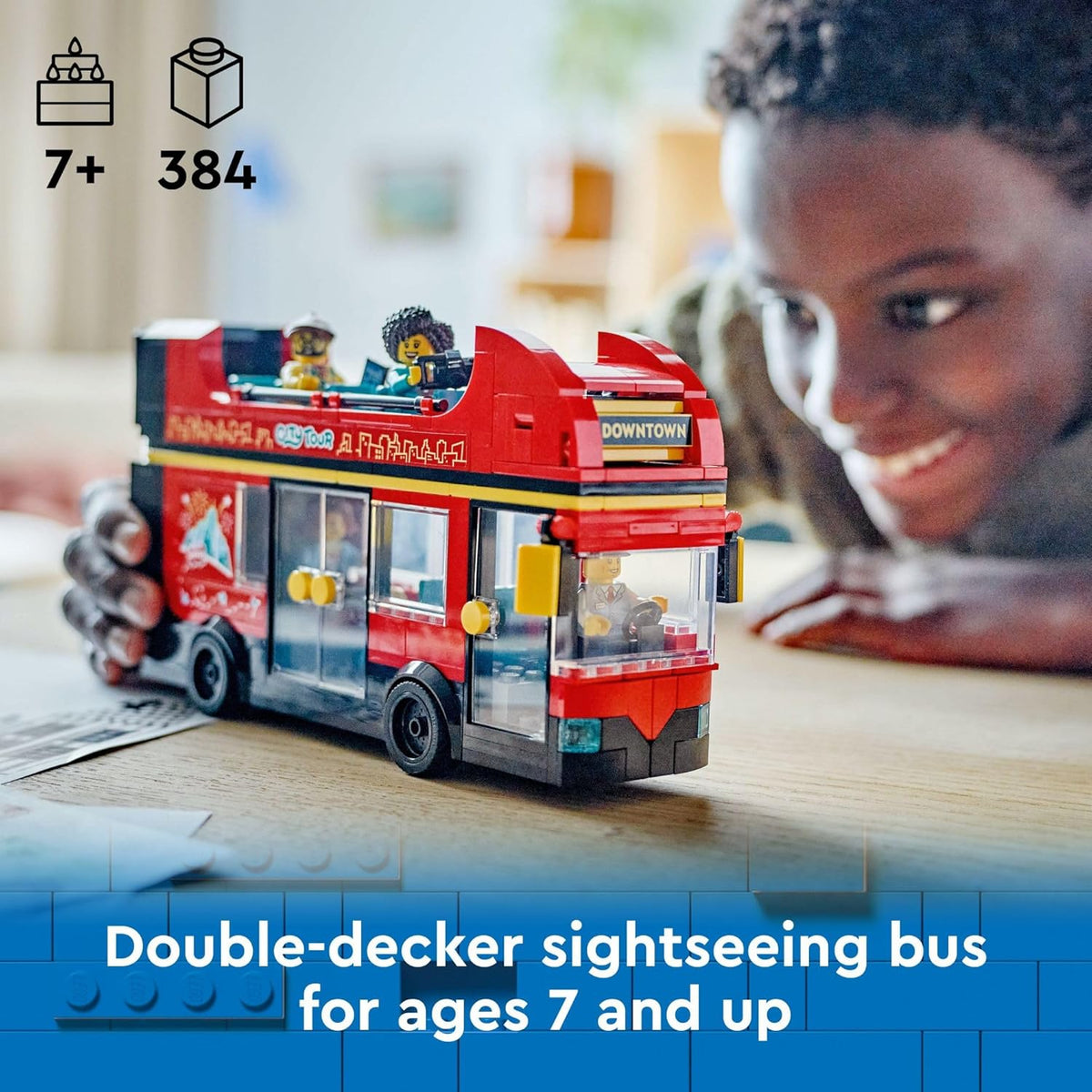 LEGO City Red - Juego de vehículos de juguete de autobús