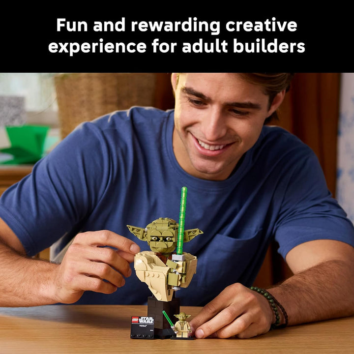 LEGO Star Wars: Attack of the Clones Yoda Busto con sable de luz \u...