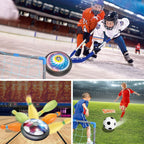 HopeRock Pelota de Fútbol Flotante 3 en 1 Juego de Hockey y Bolos, Juguetes de Interior y Exterior para Niños de 3-12 Años, Juguetes de Exterior con Luces LED, Regalos de Navidad y Cumpleaños para