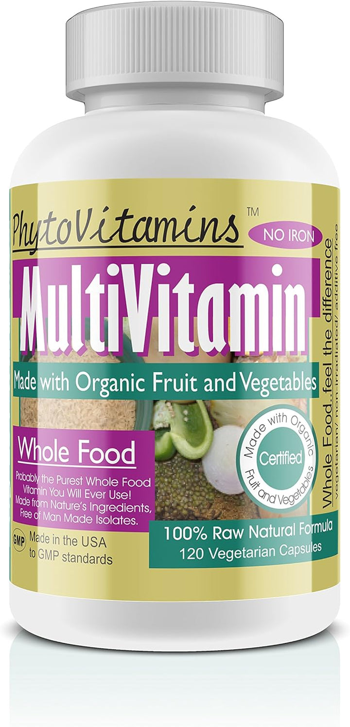 Multivitamina orgánica sin hierro (sin hierro) por PhytoVitamins; 1...
