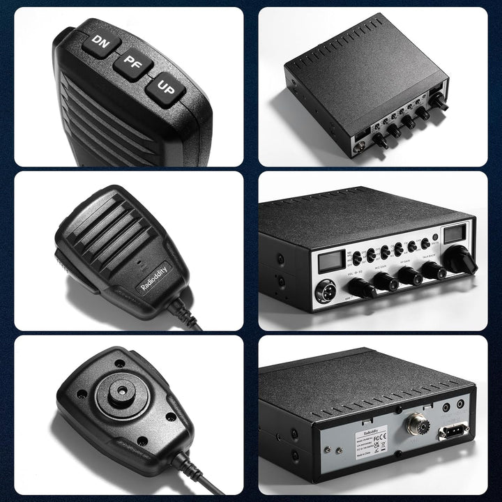 Radioddity Radio CB-900 PRO CB radio móvil AM/FM con NOAA