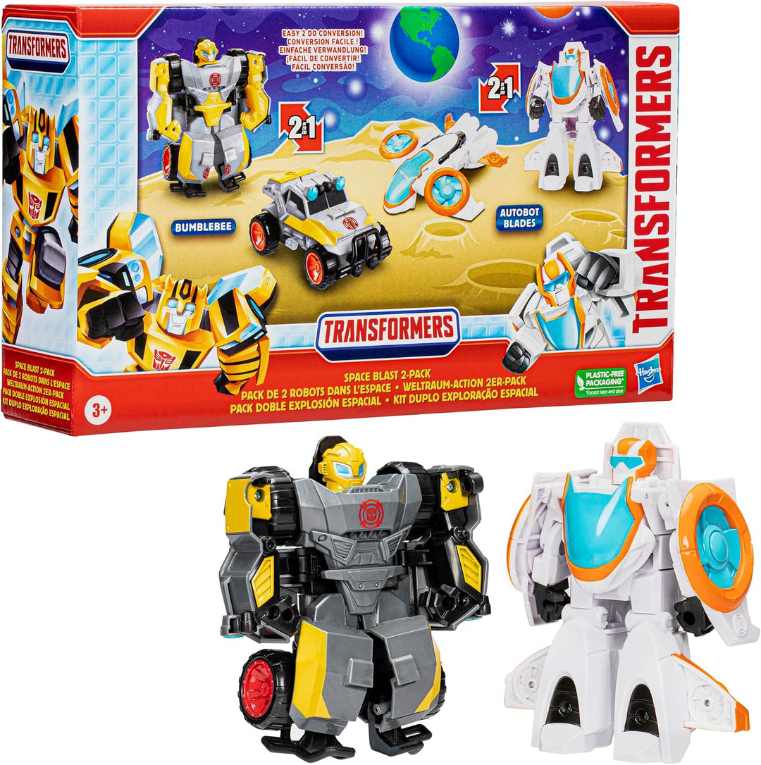 Transformers - Juguetes Space Blast, paquete de 2 figuras de acción...