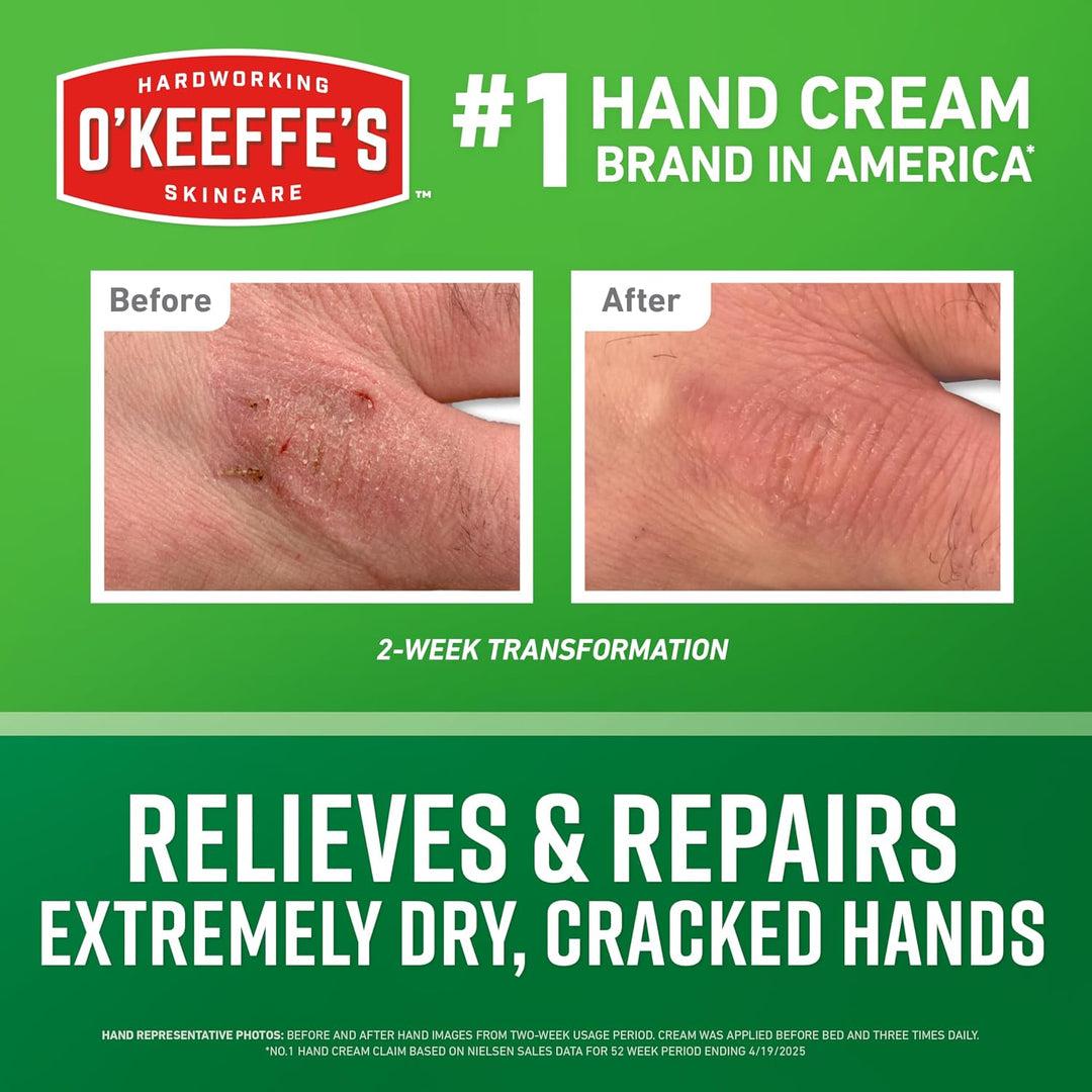 Crema de manos O'Keeffe's Working Hands en un frasco con bo...