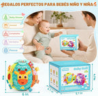 Juguetes para bebés de 6 a 12 meses, juguete sensorial con sonidos y