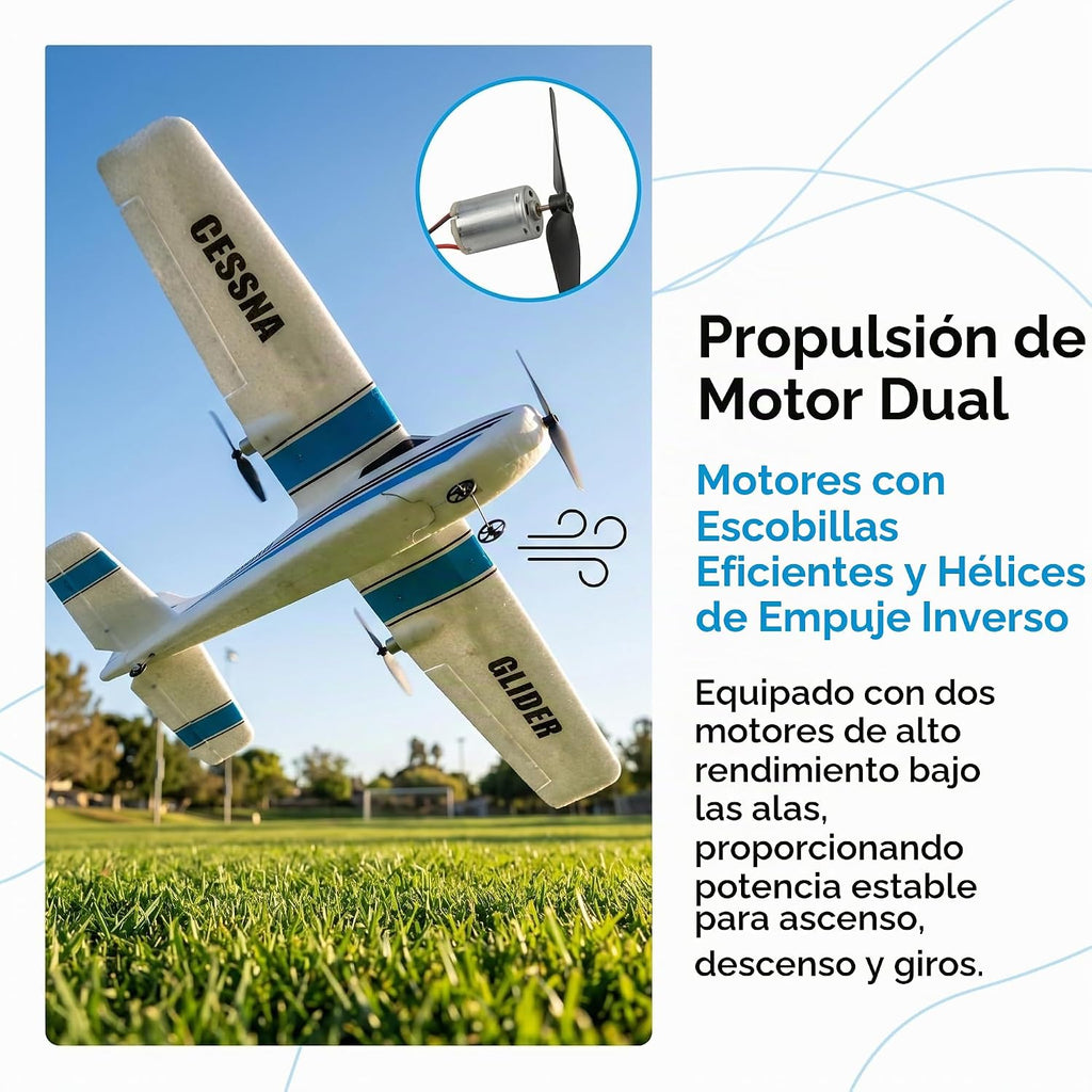 Avión RC Cessna 172, avión RC fácil de volar para niños principiantes y