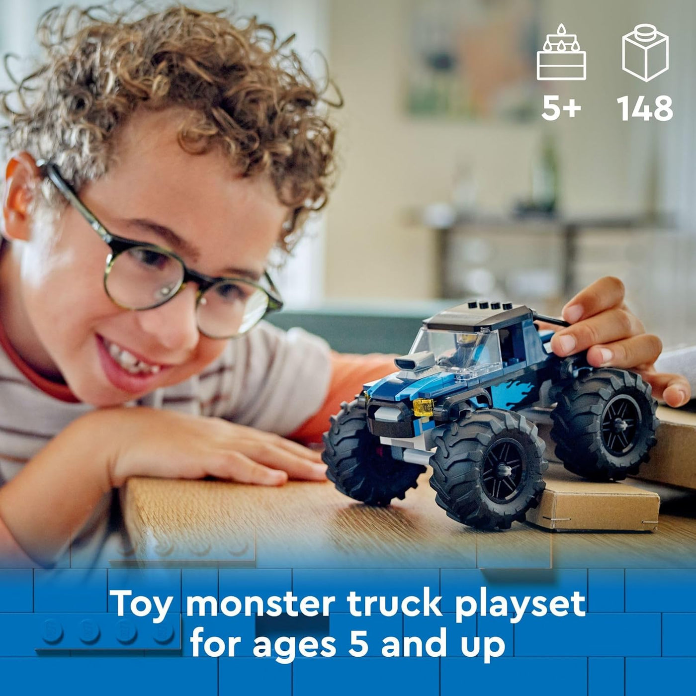 LEGO City Blue Monster Truck - Juego de juguete