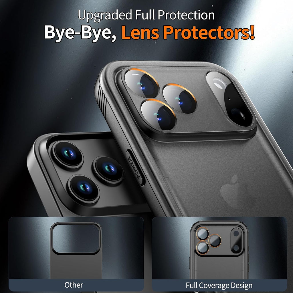 Cozycase para iPhone 18 Pro/iPhone 17 Pro - Funda impermeable de alta resistencia negra