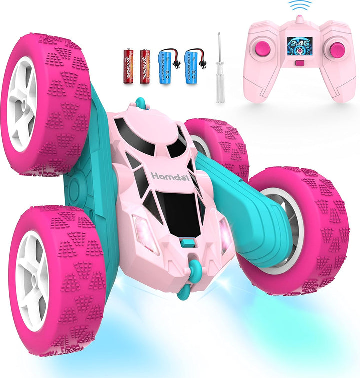 Auto a control remoto para niñas, auto a control remoto rosa de dob...