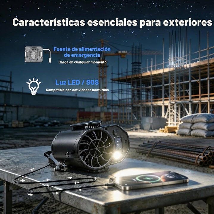 ATOPICK Ventilador de cintura con clip: ventilador portátil de 4 ve...