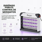 Lámpara ASPECTEK Exterminador de insectos LED de doble espectro para interiores, rejilla eléctrica de alto voltaje para mosquitos y moscas, 3 lámparas LED UV de larga duración de 395 nm, mata mosquitos