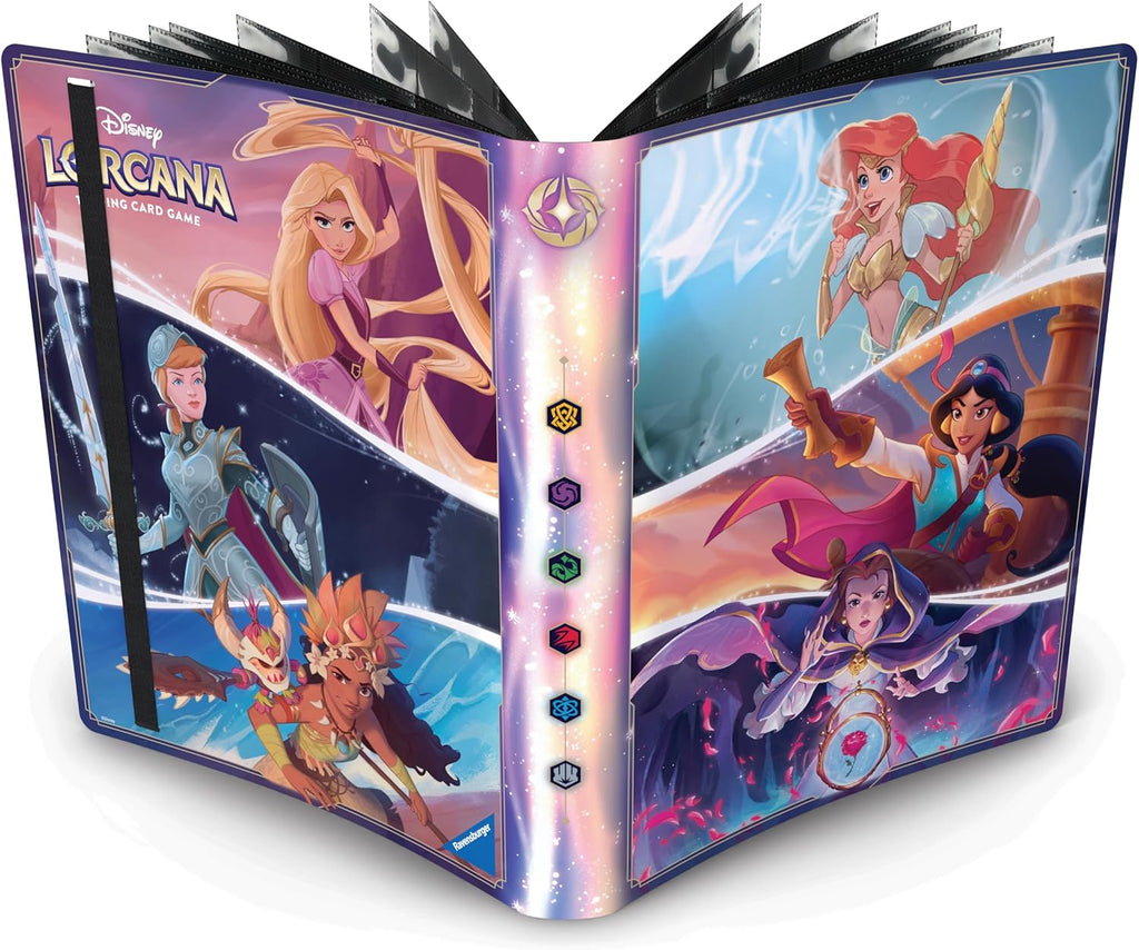 Ravensburger Disney Lorcana - Cartera de tarjetas de princesa TCG | Capacidad para hasta 252 tarjetas | Almacenamiento premium | Protección elegante | Ideal para coleccionistas y jugadores | A partir de 8 años