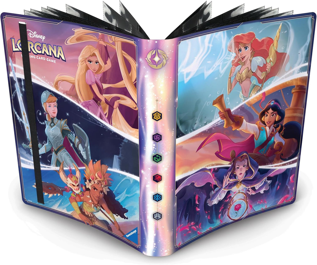 Ravensburger Disney Lorcana - Cartera de tarjetas de princesa TCG | Capacidad para hasta 252 tarjetas | Almacenamiento premium | Protección elegante | Ideal para coleccionistas y jugadores | A partir de 8 años