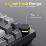 Ajazz AK820 75% Teclado mecánico para juegos con junta de cableado...