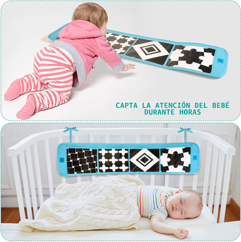 WOODMAM - Juguetes Montessori para bebés de 0 a 6 meses, kit educativo 9 en 1