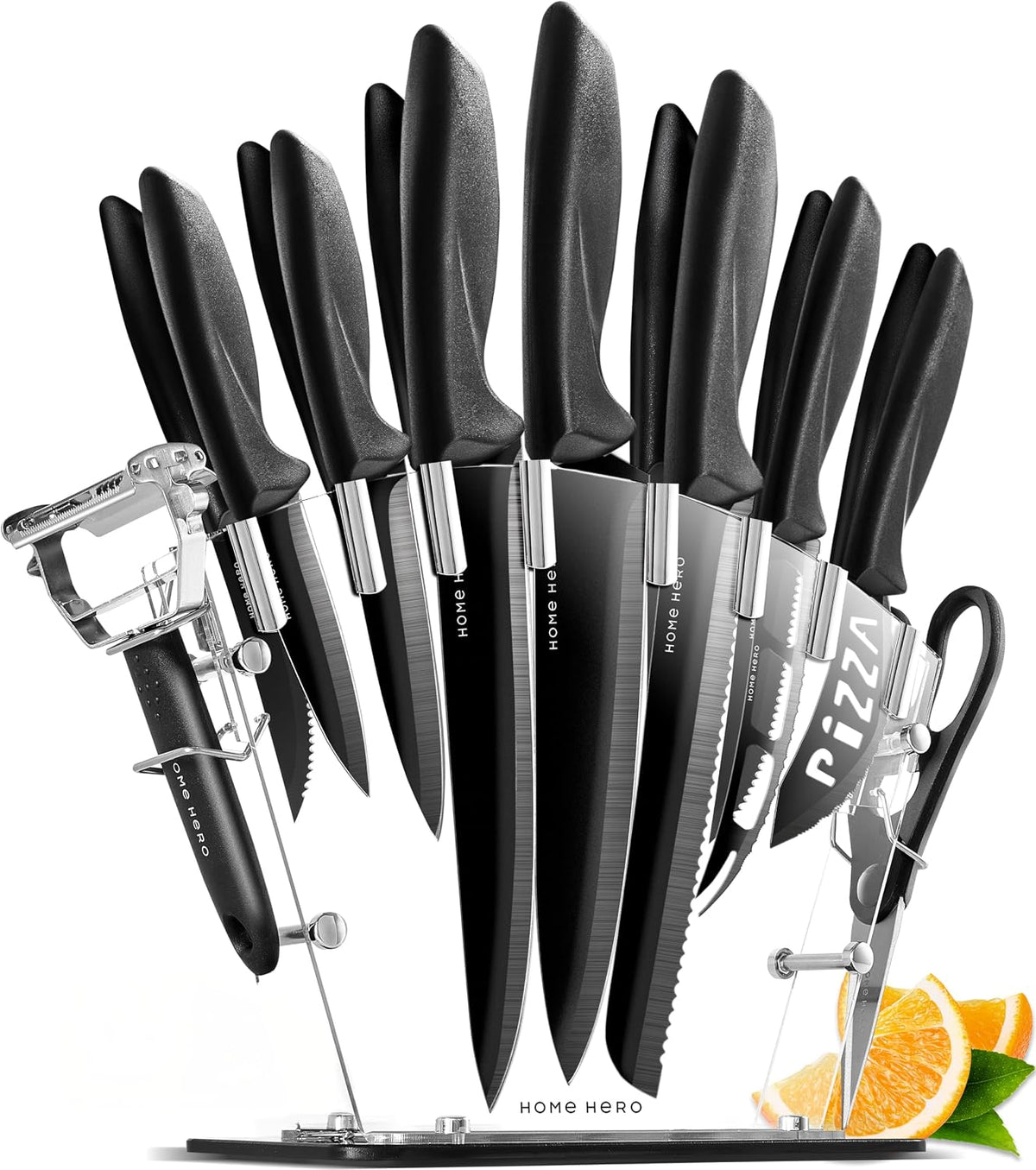 Home Hero Juego de cuchillos de cocina de 16 piezas - Juego de cuchillos
