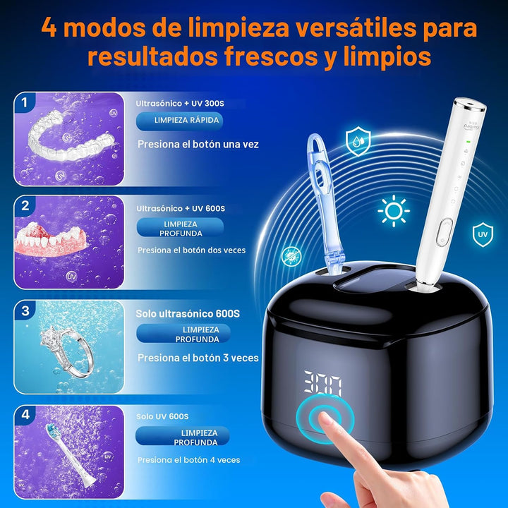 Máquina limpiadora ultrasónica de retenedores, 49 kHz 7.4 fl oz, cá...