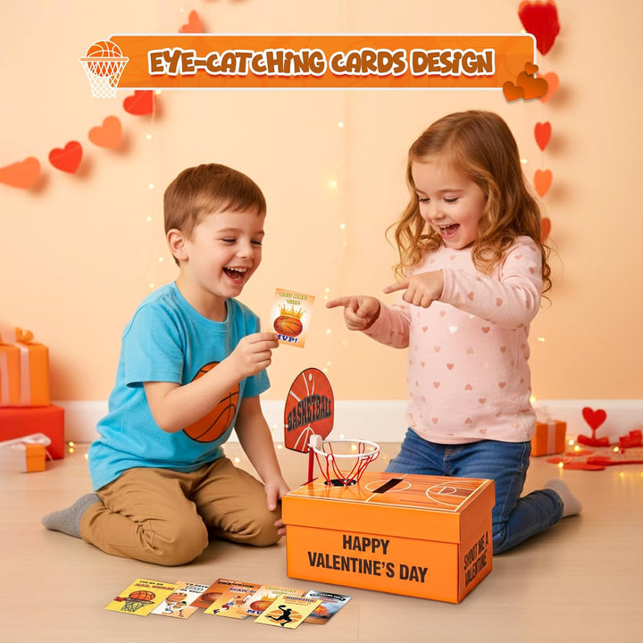 4Es Novelty Caja de baloncesto de San Valentín con 32