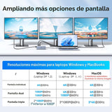 Estación de acoplamiento USB C Monitor dual para HP,Estación de | U...