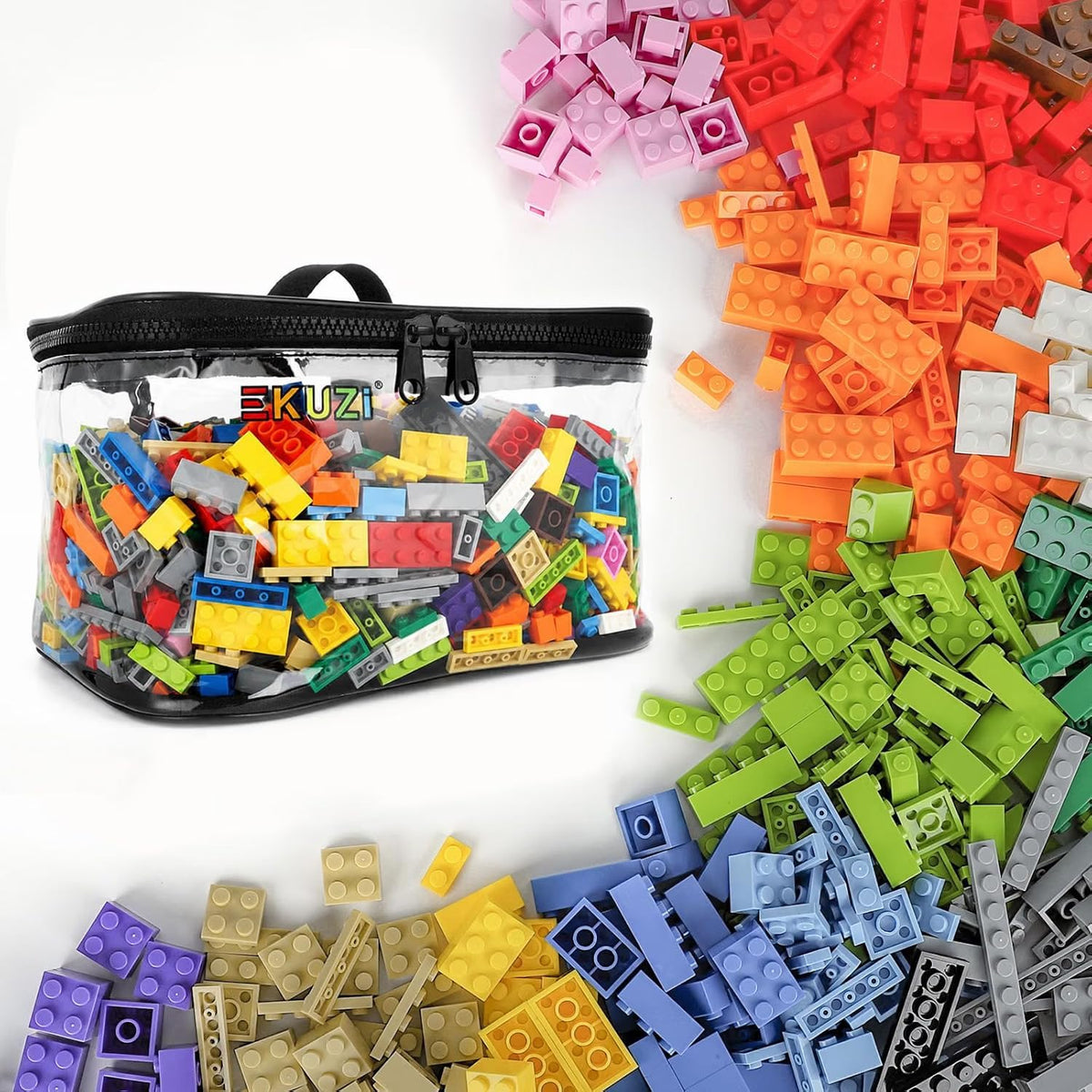 1000 bolsas de almacenamiento de ladrillos de construcción compatibles con Lego Classic
