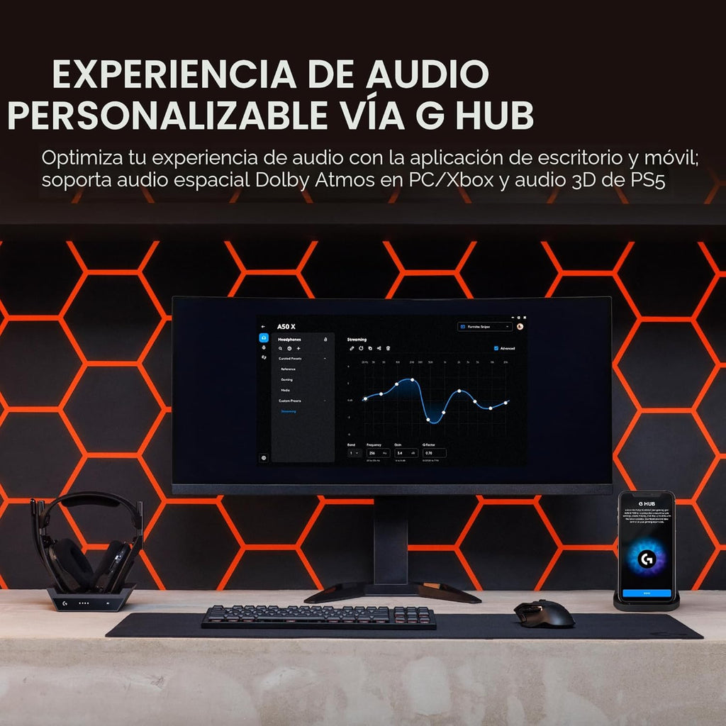 Logitech G Astro A50 X Auriculares inalámbricos multiplataforma para juegos, Negro