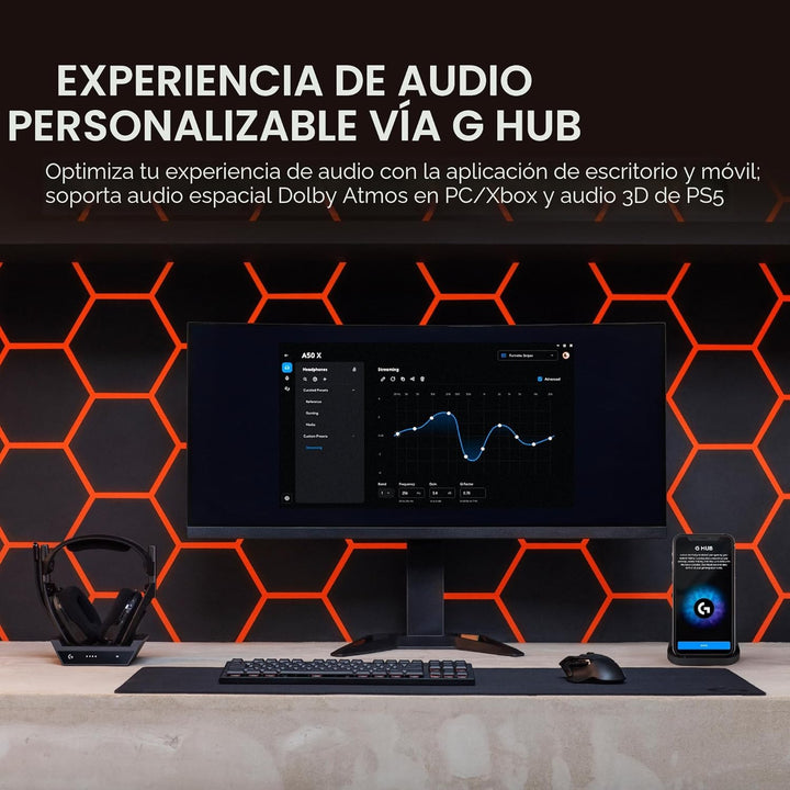 Logitech G Astro A50 X Multi-Platform Wireless Gaming Headset + Bas...