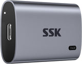 SSK Disco duro externo SSD de 256 GB, SSD portátil de hasta 550 MB\...