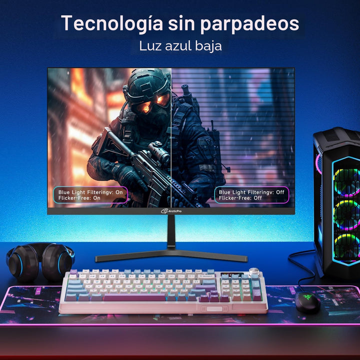 ArcticPro Monitor de 22 pulgadas 144Hz 120Hz, FHD 1080p Monitor par...