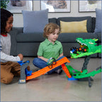 ​Hot Wheels Monster Trucks Sharks vs. Dinos Dragon Destruction Playset