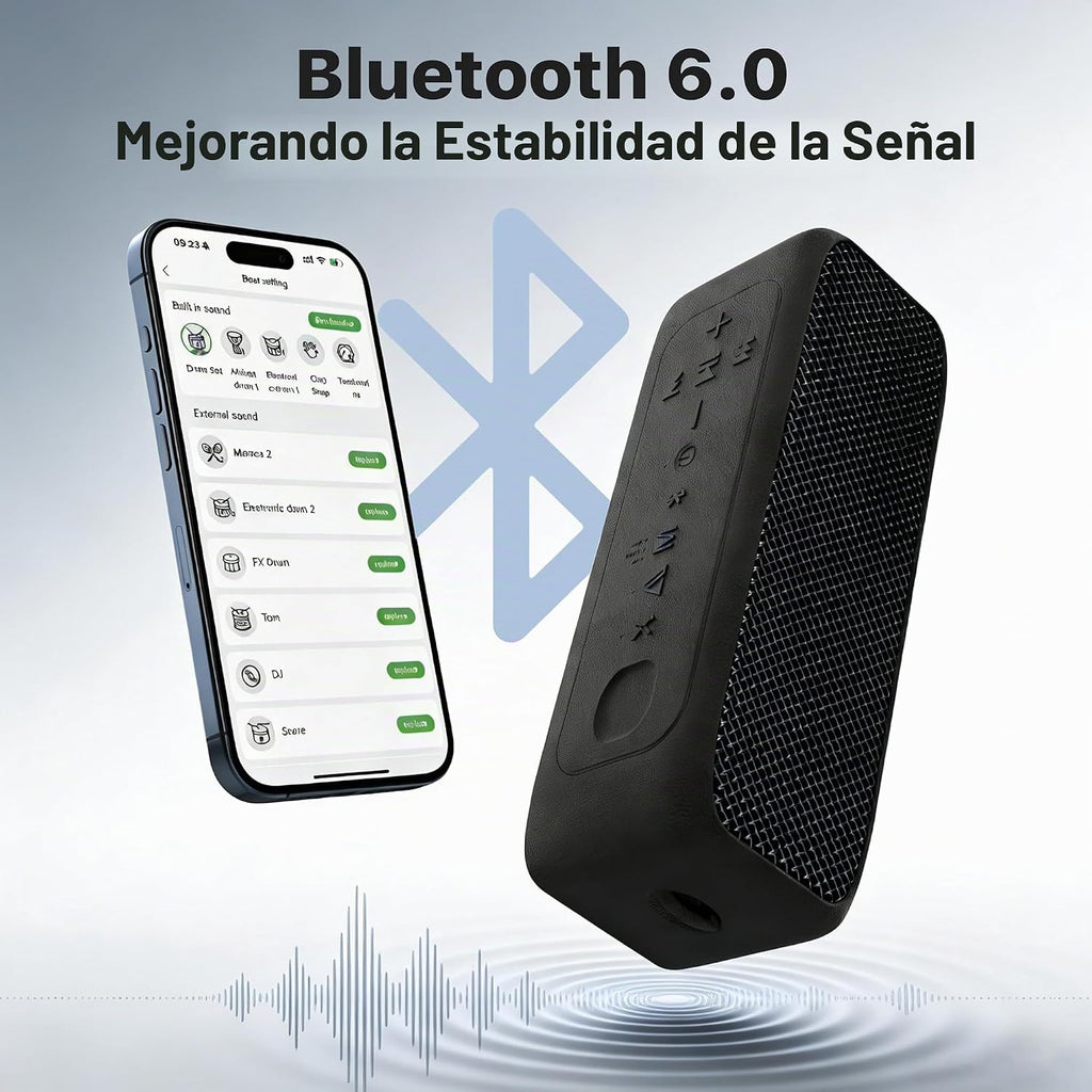 JUOVI Altavoz Bluetooth IP68 Soporte impermeable TF tarjeta, entrada AUX