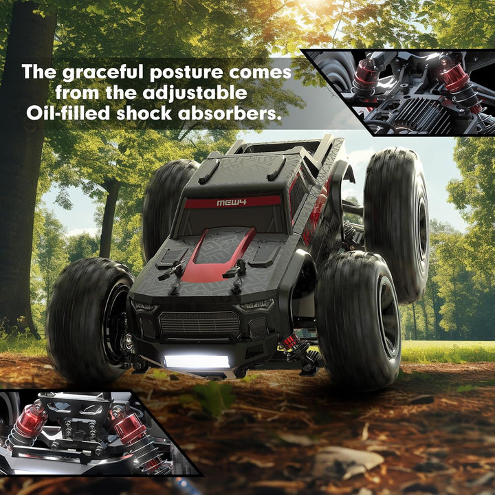 MEW4 Coche RC sin escobillas de 1\/16, camiones todoterreno RC 4X4,...