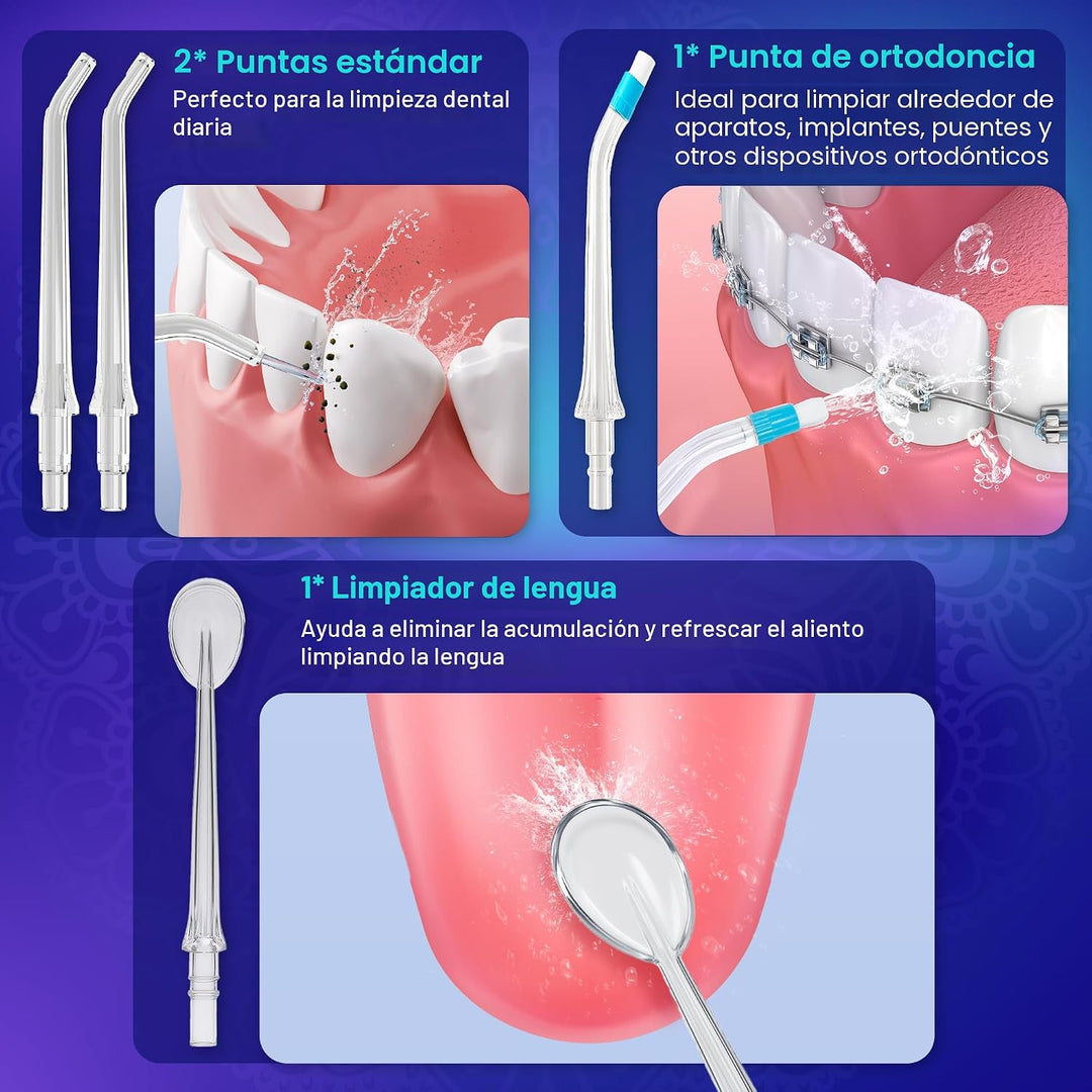 GuruNanda Irrigador dental avanzado 3.0 con irrigador dental de agu...