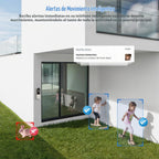 Cámara de timbre de video WiFi con detección humana, funciona con pilas, visión nocturna, conversación bidireccional, WiFi 2.4G, almacenamiento en la nube