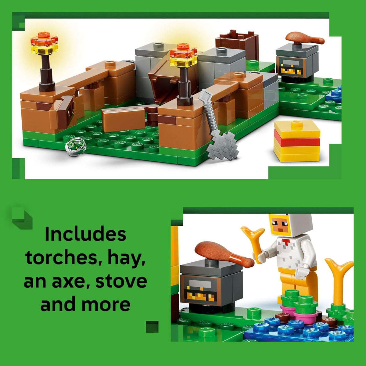 LEGO Minecraft Chicken Farm - Juguete de construcción y
