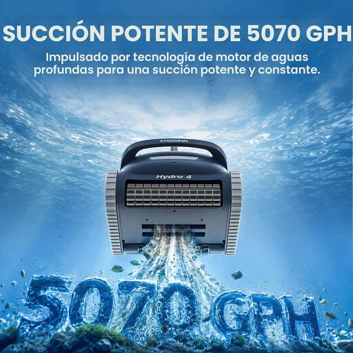 Hydro 4 - Limpiador robótico de piscina con cable, cable de 49 pies