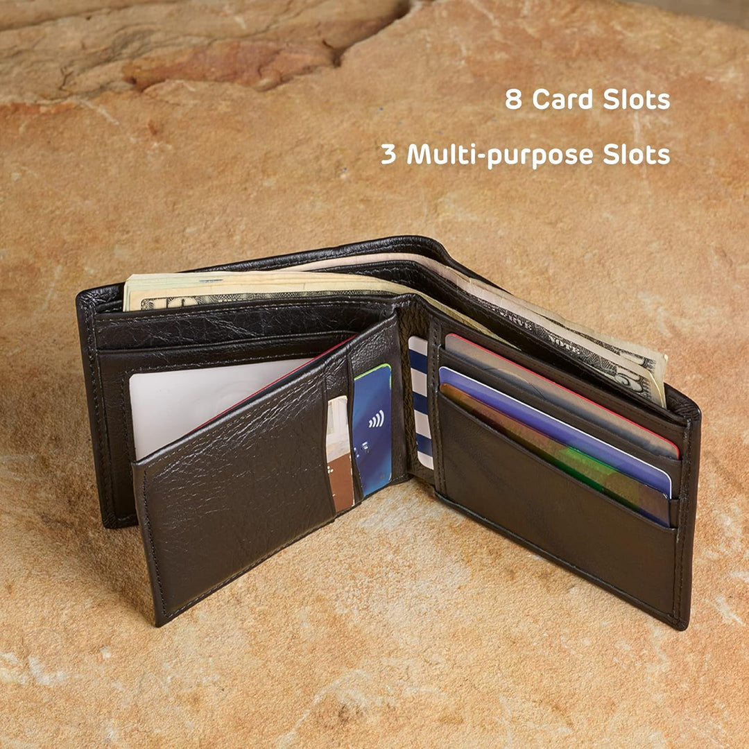 WITH LOVE Cartera plegable para hombre, organizador de dinero, tarj...