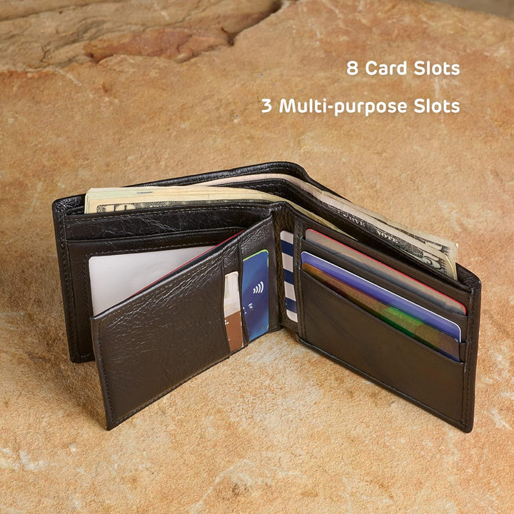 WITH LOVE Cartera plegable para hombre, organizador de dinero, tarj...