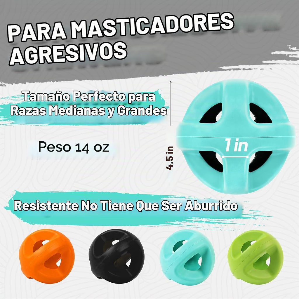 Fida Pelotas de Goma Natural para Perros Masticadores Agresivos, Juguetes Duraderos para Masticar para Perros Grandes, Juguetes Interactivos de Buscar y Tirar para Razas Medianas y Grandes No Tóxicos