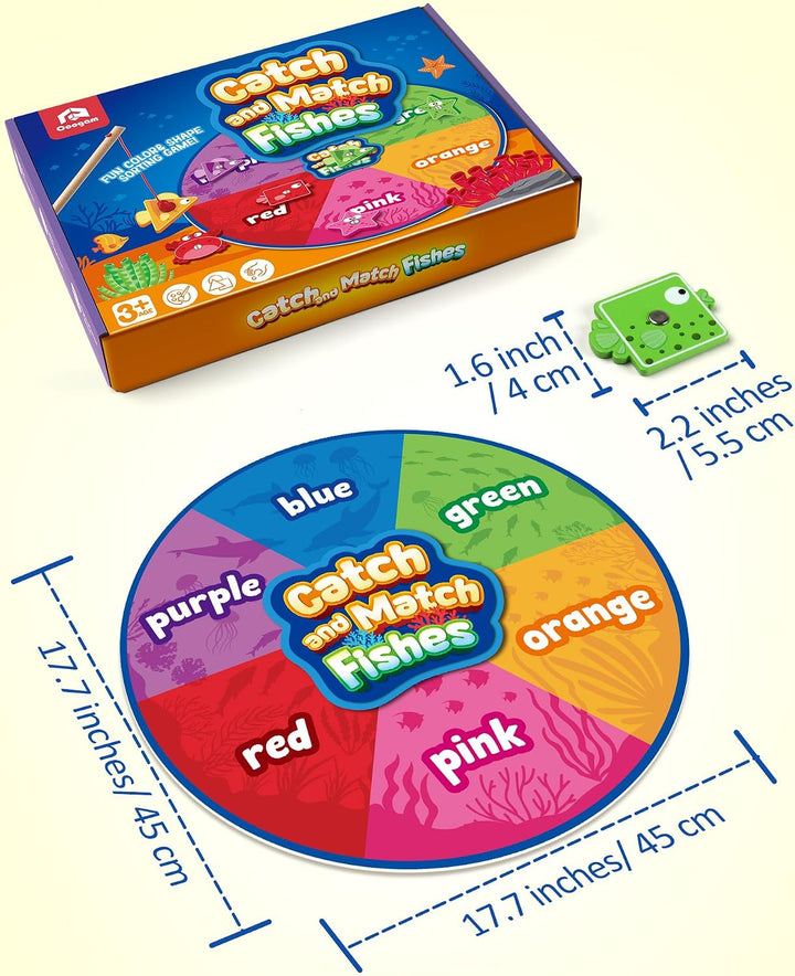 Coogam - Juguete Montessori para niños pequeños, juego de pesca mag...