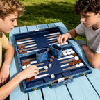 Juego de backgammon portátil para adultos, juego de mesa de viaje con