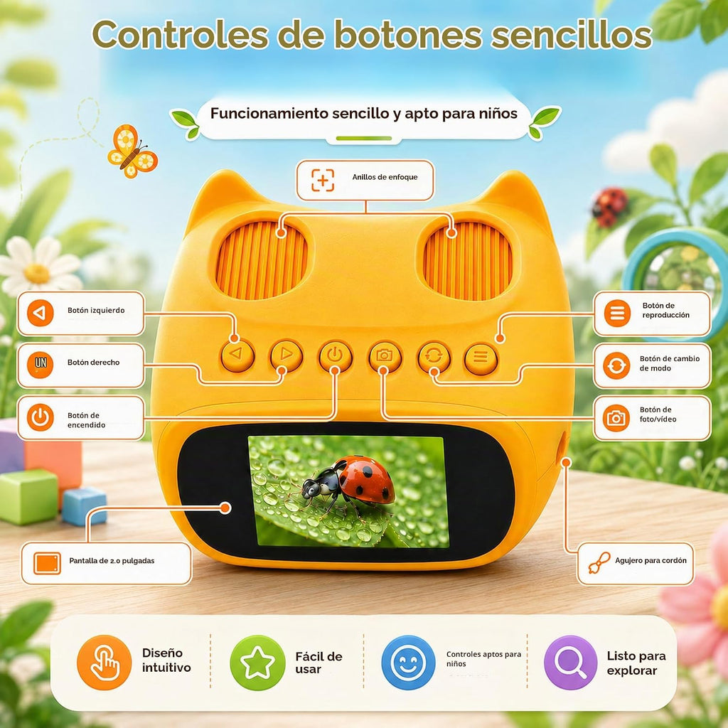 Microscopio y telescopio 2 en 1 para niños, microscopio digital de mano 1000X para niños, pantalla de 2.0 pulgadas, 8 LED, telescopio de bolsillo 10X para exteriores, cámara 1080P, juguetes