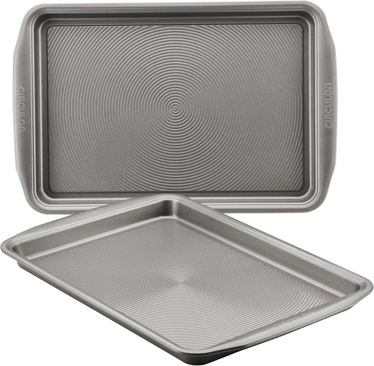 Circulon Bakeware - Juego de sartenes antiadherentes para hornear, 2 piezas, color gris