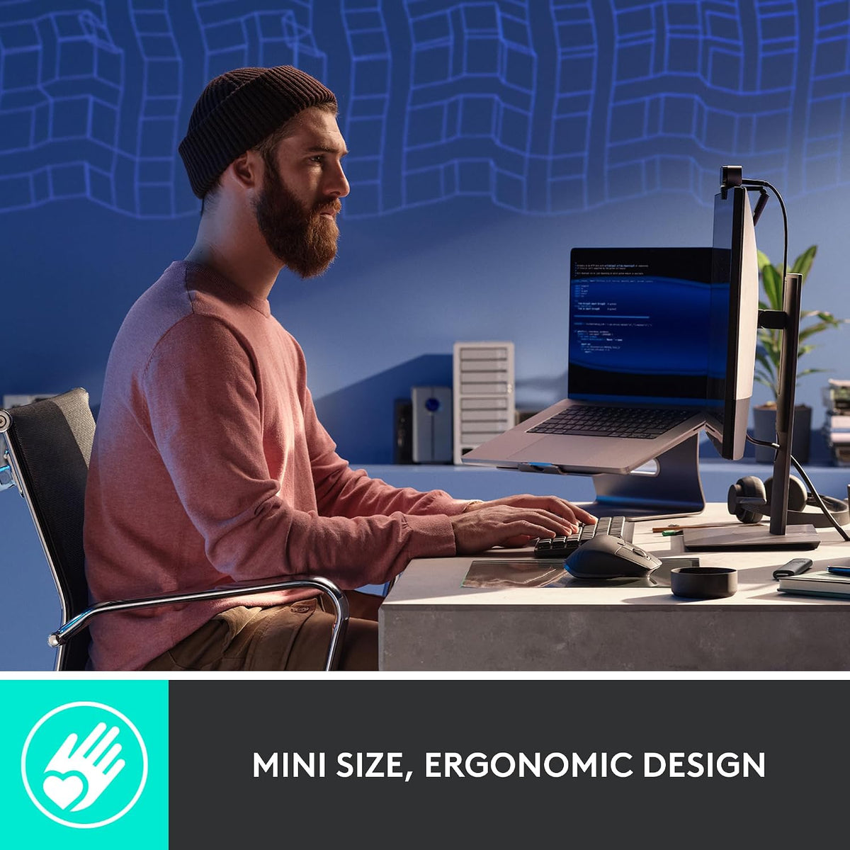 Logitech MX - Mini teclado inalámbrico iluminado mecánico, interrup...
