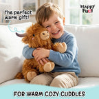 Highland Cow - Animal de peluche apto para microondas, almohadilla...